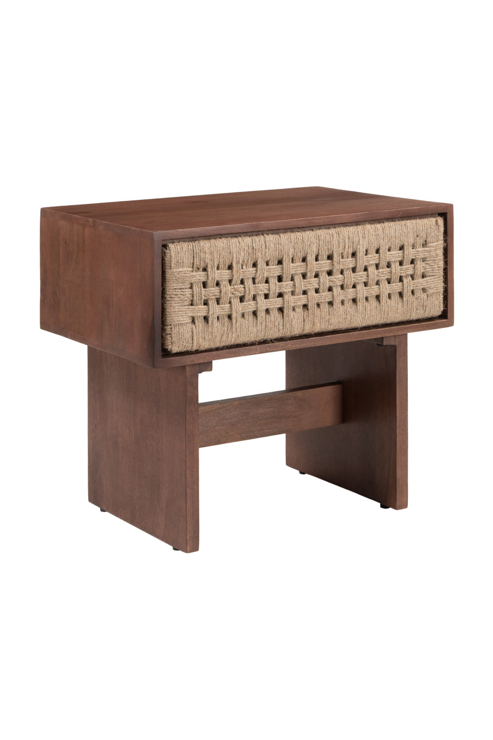 Woven Jute 1-Drawer Nightstand | OROA Modern Amaria | Oroa.com