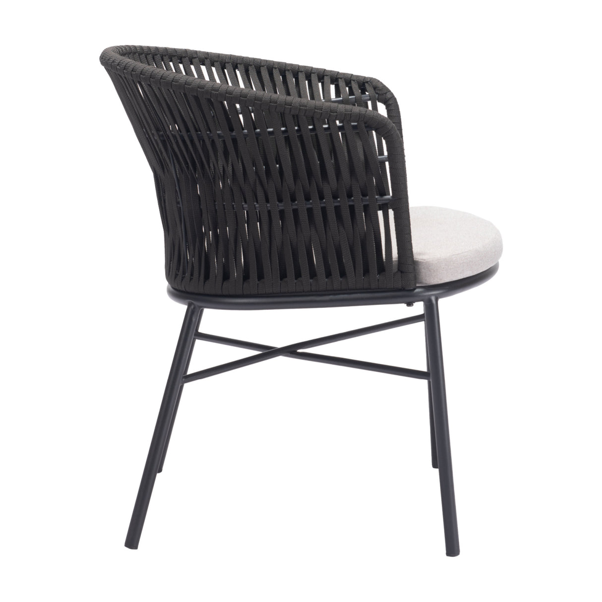 Contemporary Black Outdoor Dining Chairs (2) | Oroa.com