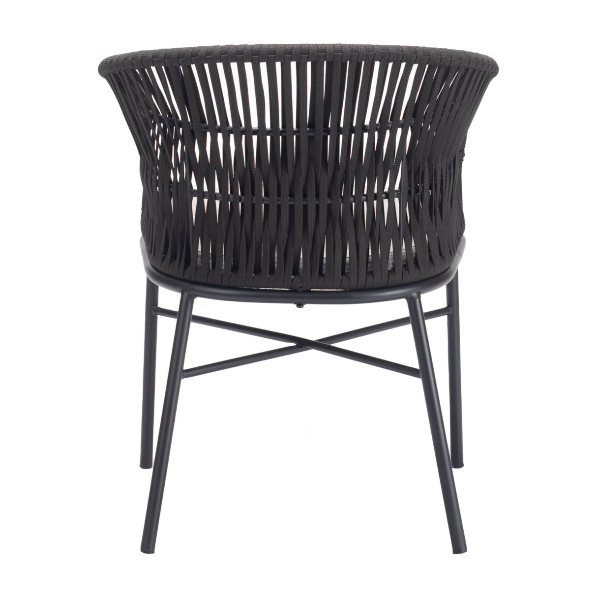 Contemporary Black Outdoor Dining Chairs (2) | Oroa.com