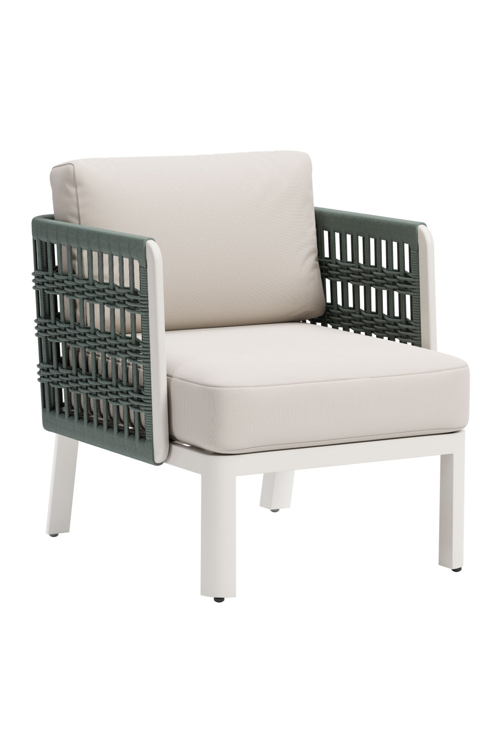 White Olefin Outdoor Lounge Armchair | Oroa.com