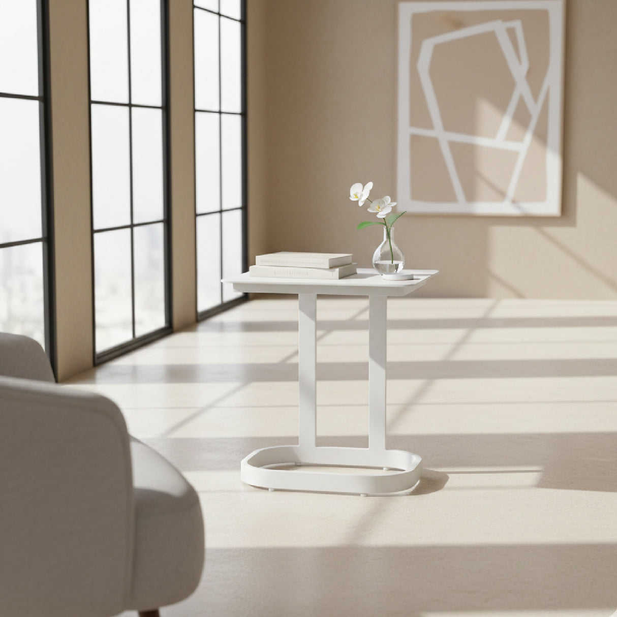 Outdoor Aluminum End Table | OROA Modern Friss