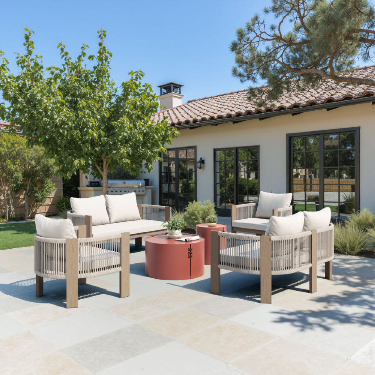 Brown Aluminum Outdoor Coffee Table | Oroa.com