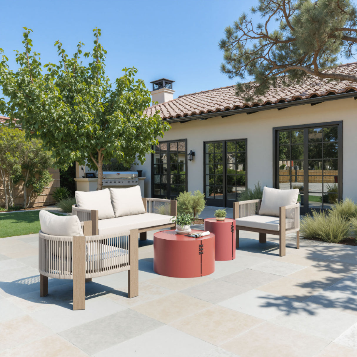 Brown Aluminum Outdoor Coffee Table | Oroa.com