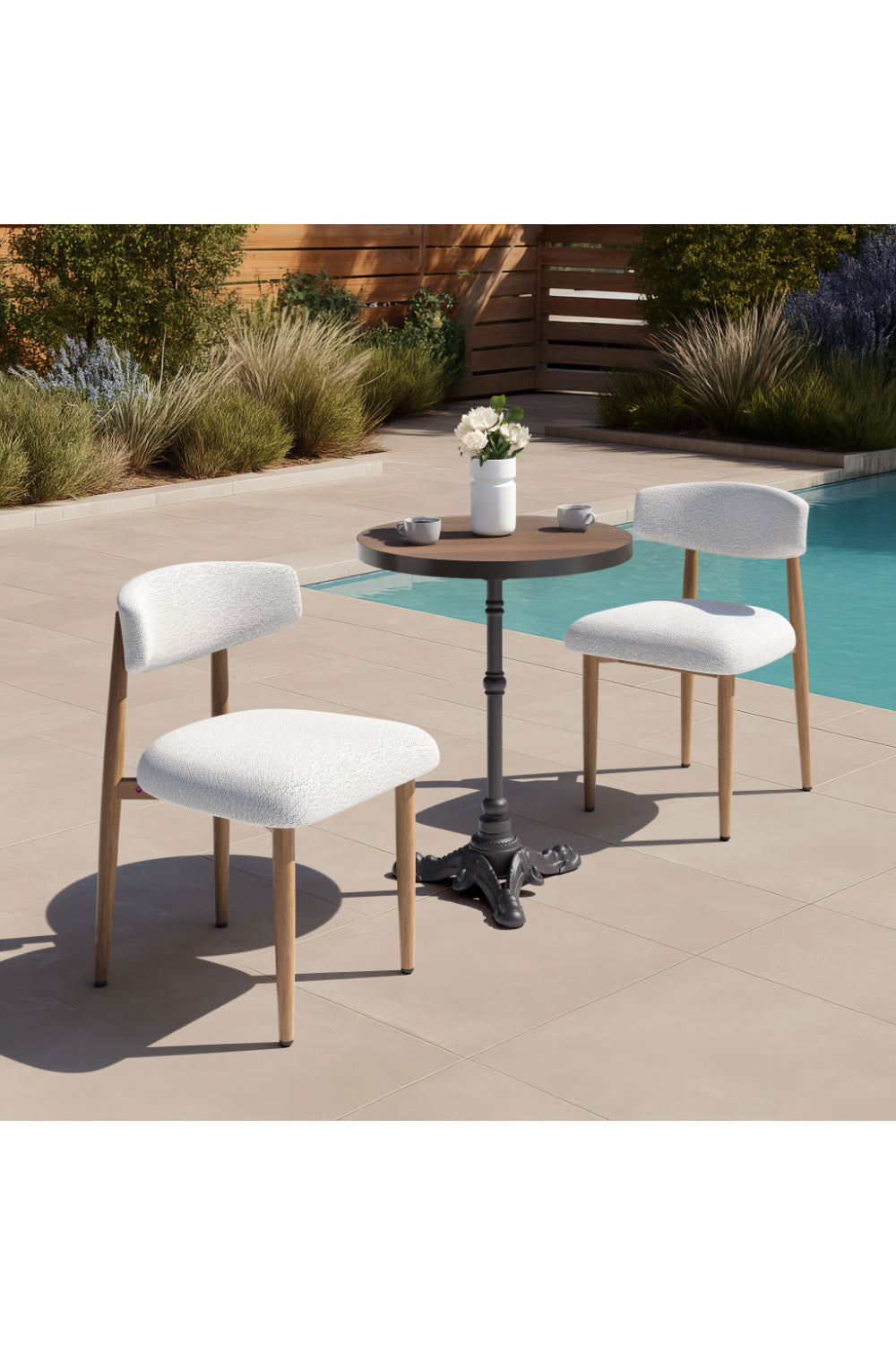 White Padded Outdoor Dining Chair | Oroa.com
