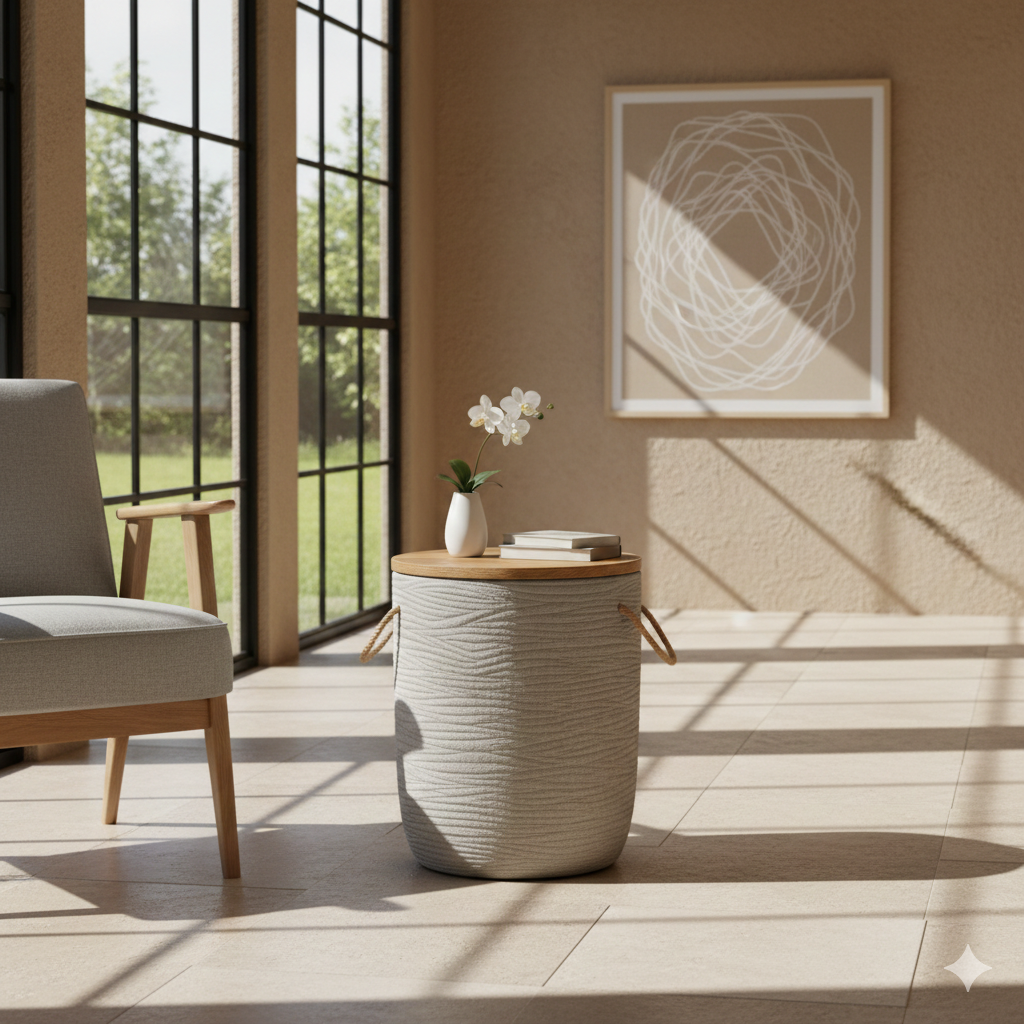 Gray Terrazzo Outdoor Side Table | Oroa.com