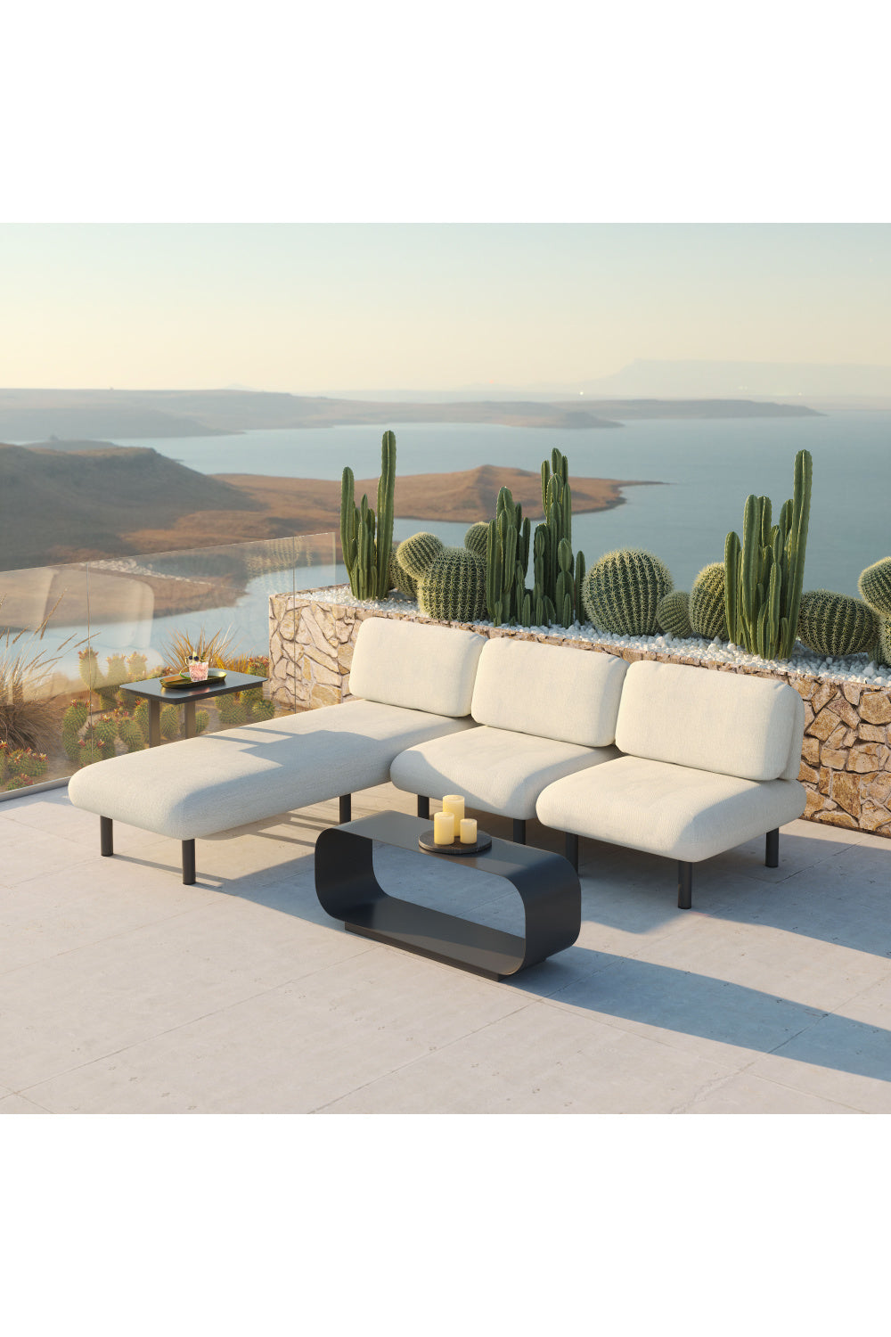 Beige Olefin Outdoor Chaise | Oroa.com
