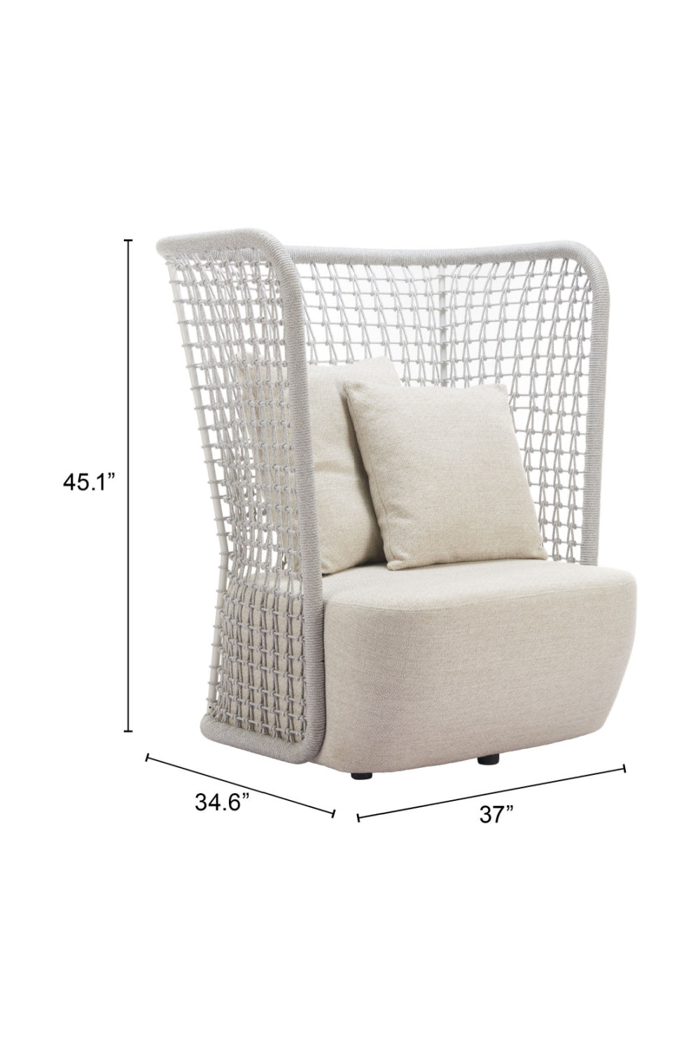 Weaved Back Outdoor Accent Chair | Oroa.com
