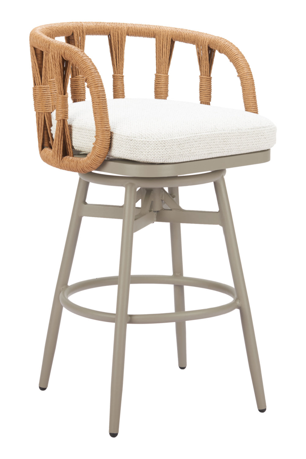 Rattan Weave Swivel Bar Stool | Oroa.com