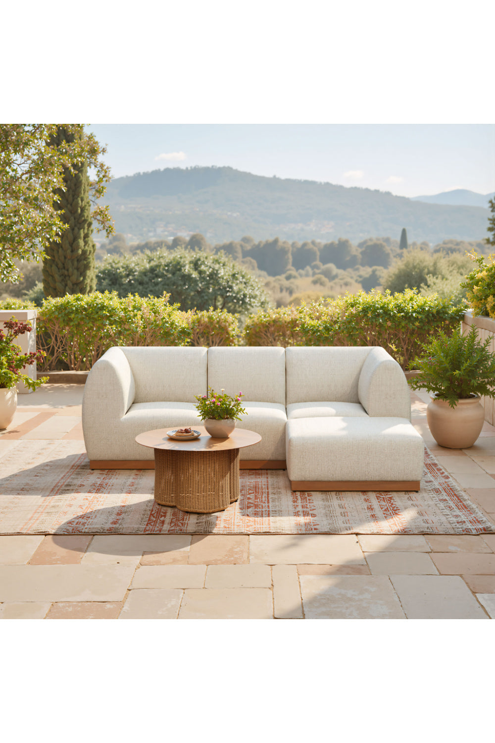 Beige Outdoor Armless Chair | Oroa.com