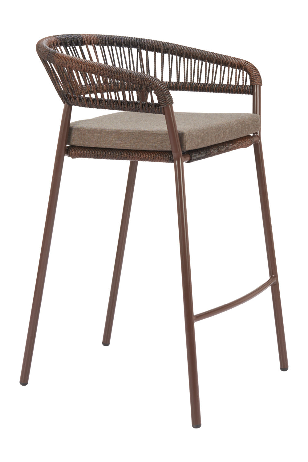Brown Rattan Outdoor Bar Stools (2) | Oroa.com