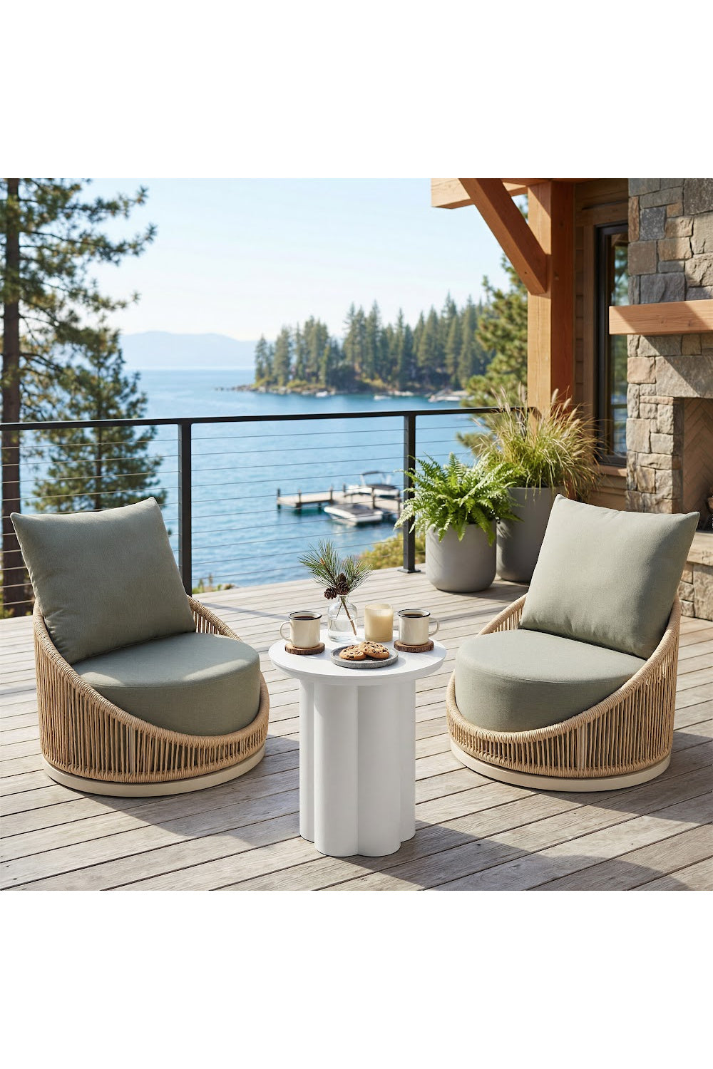 Rattan Weave Outdoor Swivel Chair | Oroa.com