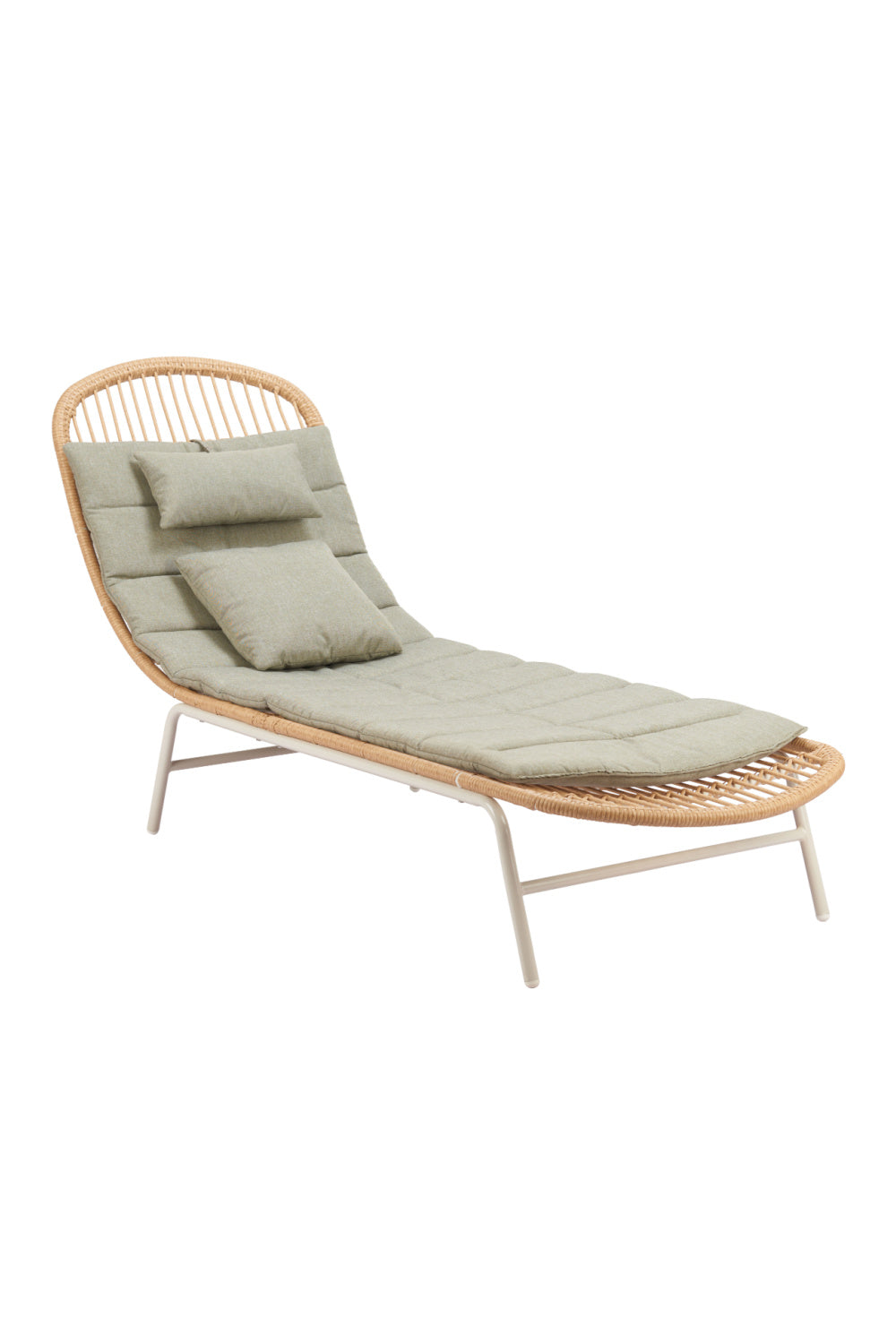 Padded Rattan Weave Outdoor Chaise | Oroa.com
