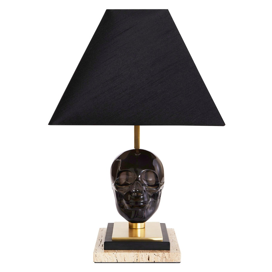 Black Silk Shade Table Lamp | Jonathan Adler Skull | Oroa.com