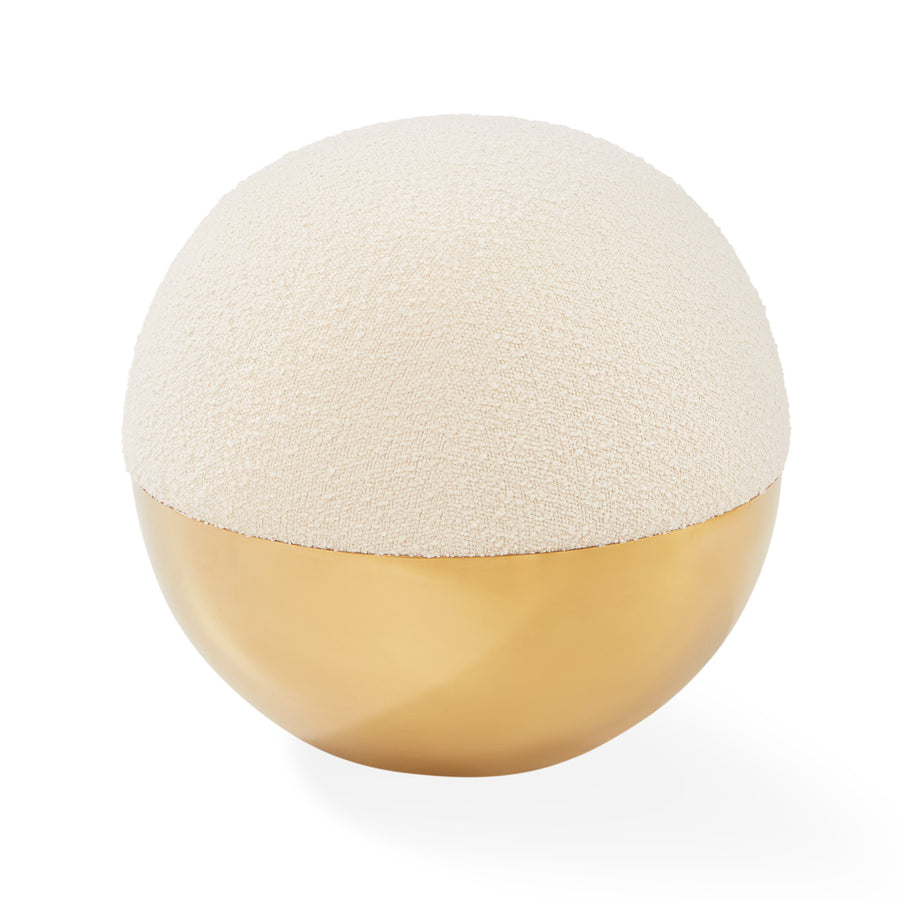 Honed Brass Round Tuffet | Jonathan Adler Alphaville | Oroa.com