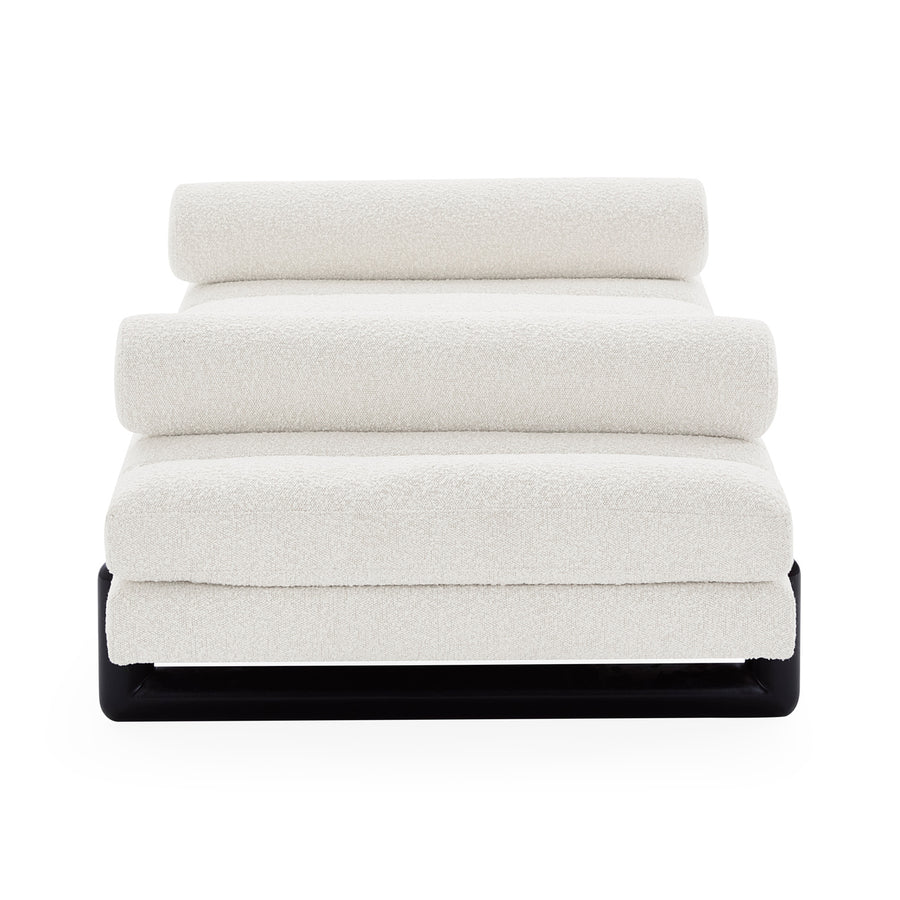 White Channeled Bouclé Daybed | Jonathan Adler Aspen | Oroa.com