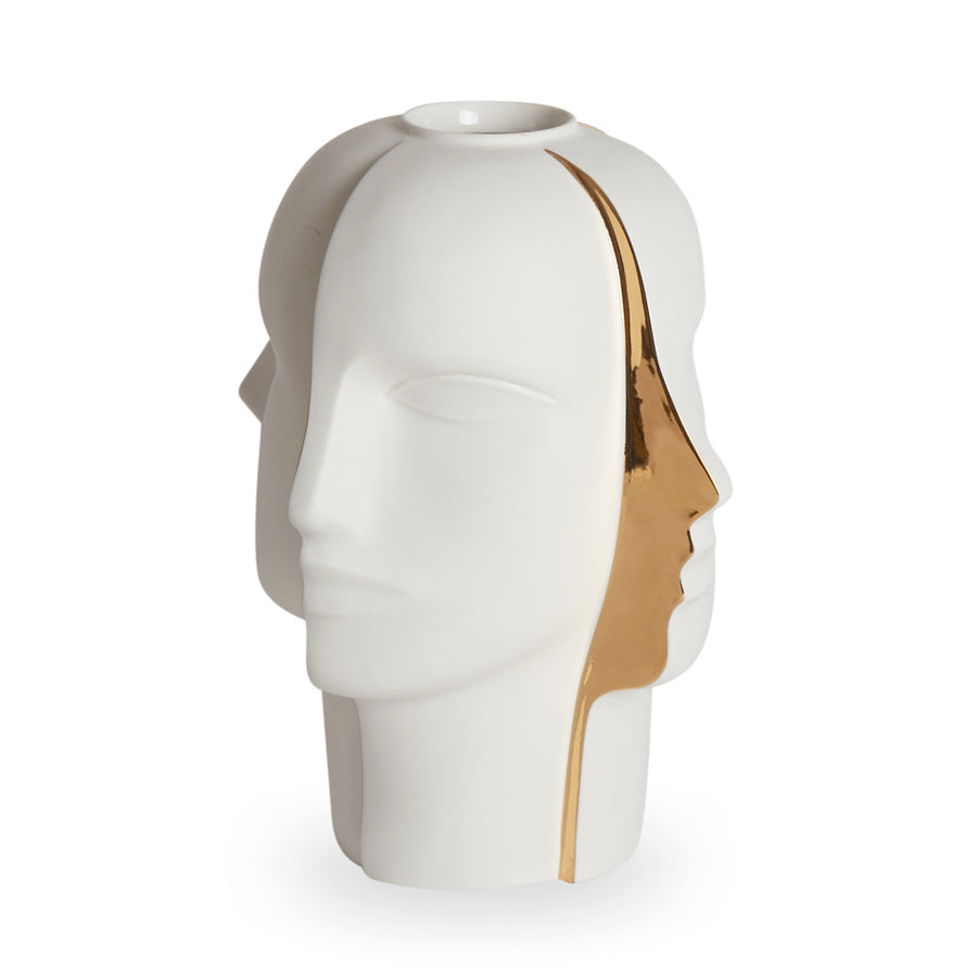 Half Visage Porcelain Vase | Jonathan Adler Atlas Split | Oroa.com