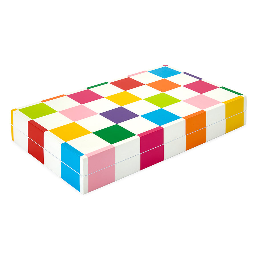 Multi-Colored Backgammon Set | Jonathan Adler Checkerboard | OROA.com