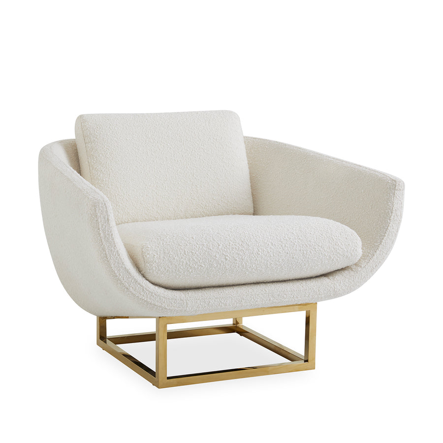 Brass Base Velvet Lounge Chair | Jonathan Adler Beaumont | Oroa.com