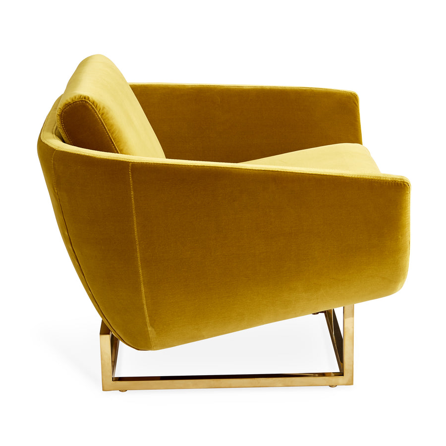 Brass Base Velvet Lounge Chair | Jonathan Adler Beaumont | Oroa.com