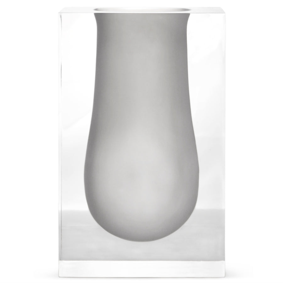 White Acrylic Scoop Vase L | Jonathan Adler Bel Air | Oroa.com