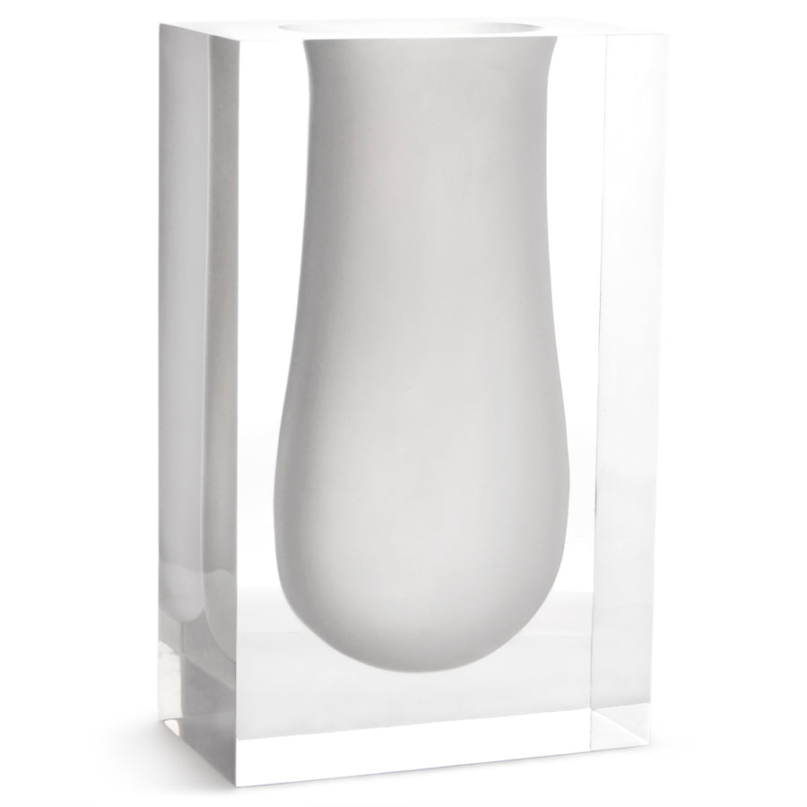 White Acrylic Scoop Vase L | Jonathan Adler Bel Air | Oroa.com