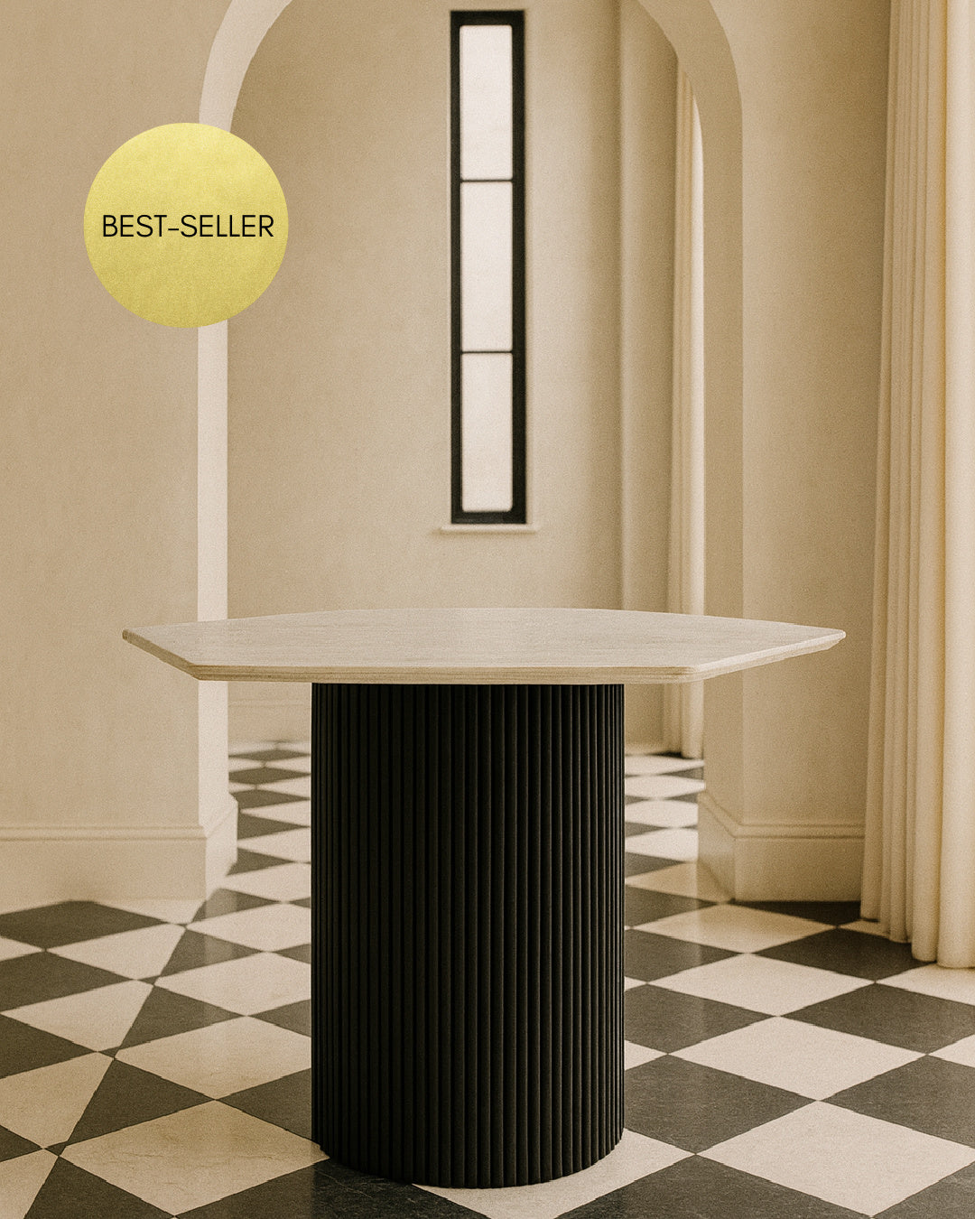 black and white dining table - www.oroa.com