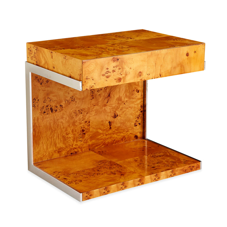 Mappa Wood Cantilevered Side Table | Jonathan Adler Bond