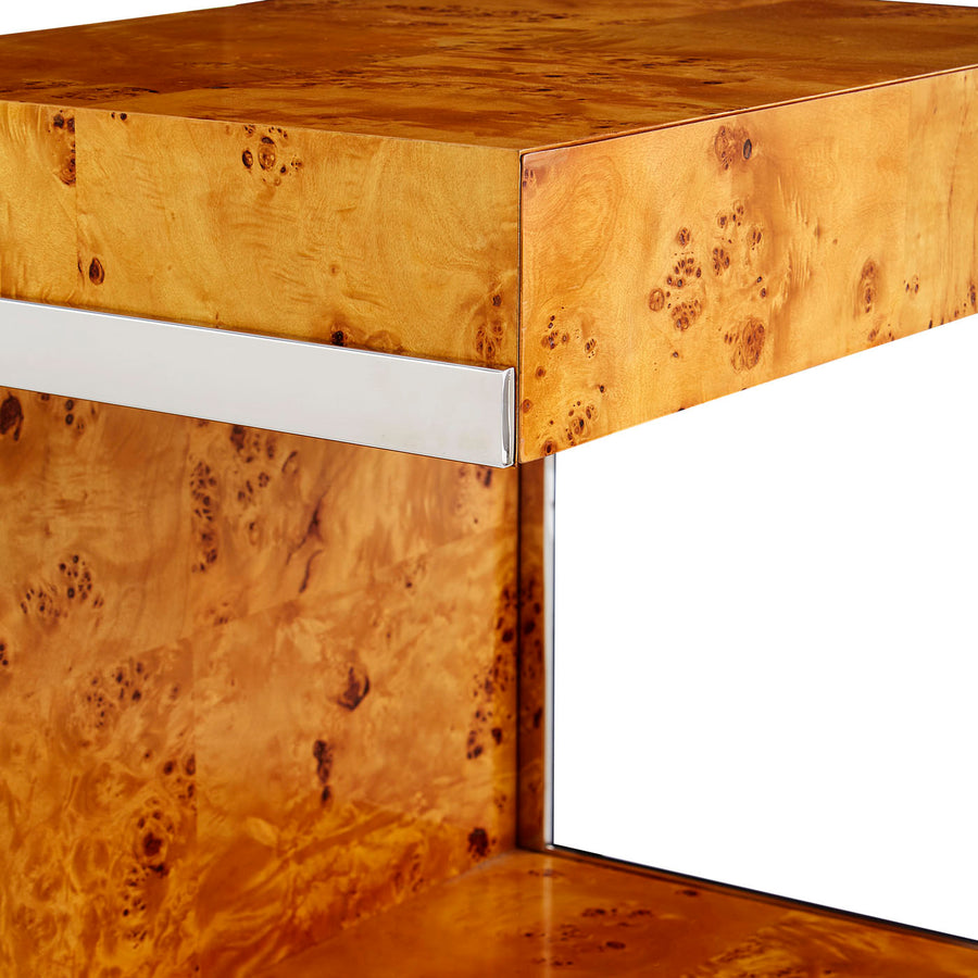 Mappa Wood Cantilevered Side Table | Jonathan Adler Bond