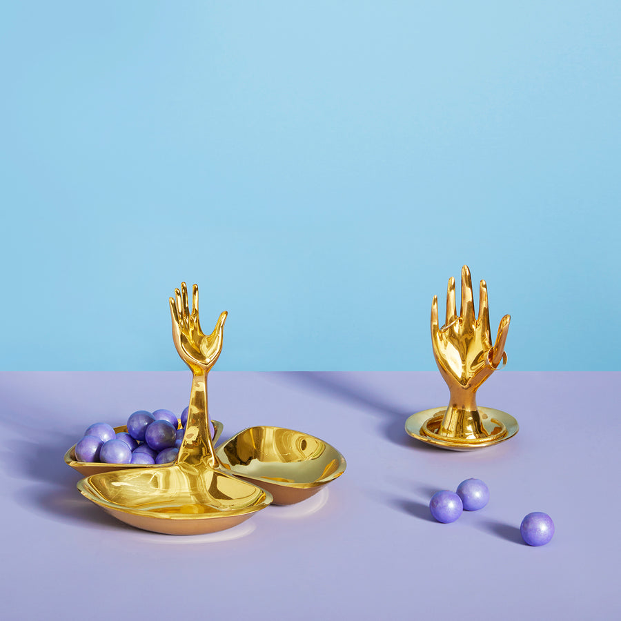 Polished Brass Ring Holder | Jonathan Adler Hand | Oroa.com