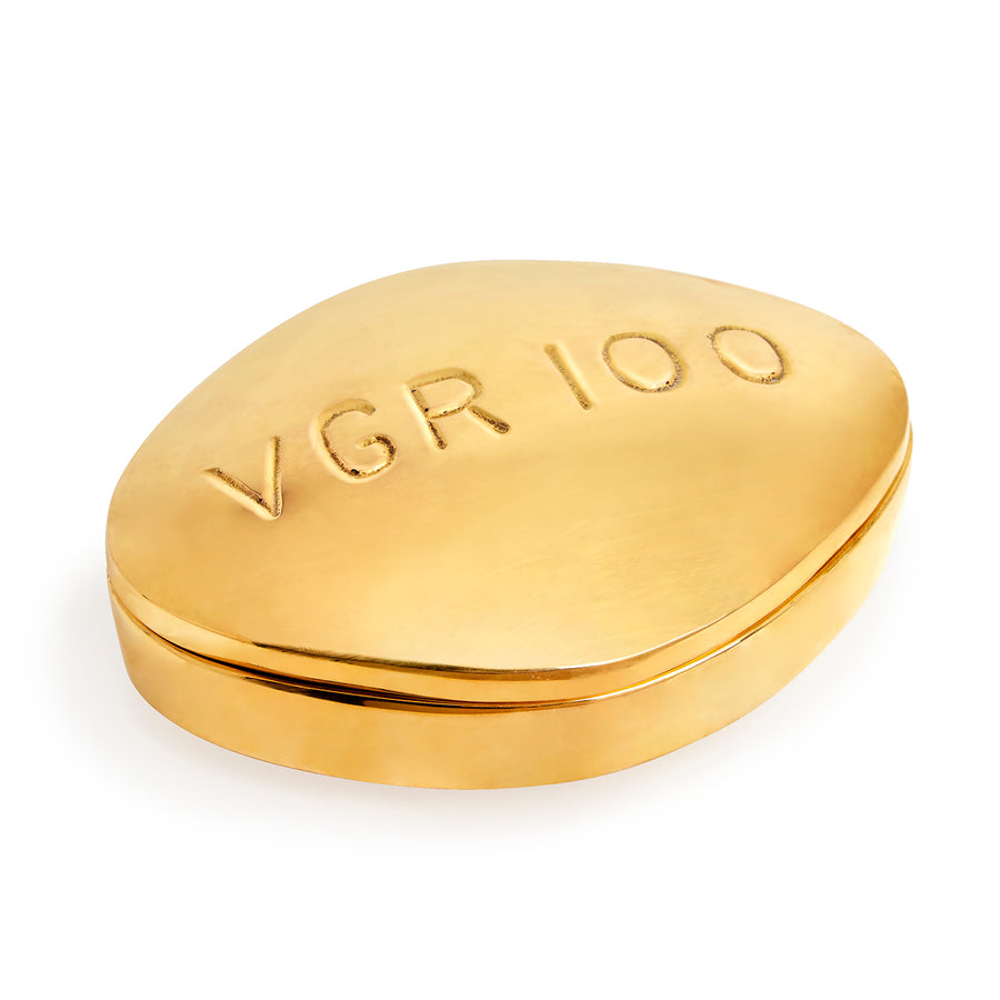 Polished Brass Hinged Pill Box | Jonathan Adler Viagra