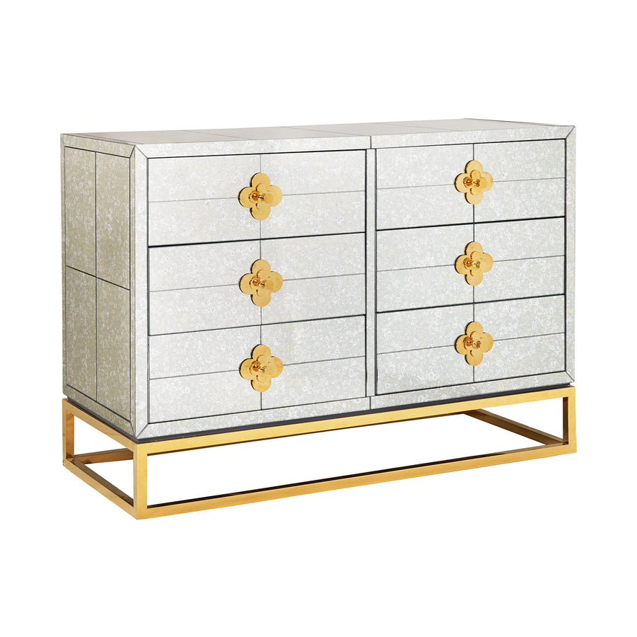Antique Mirror 6-Drawer Dresser | Jonathan Adler Delphine