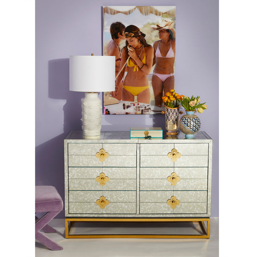 Antique Mirror 6-Drawer Dresser | Jonathan Adler Delphine