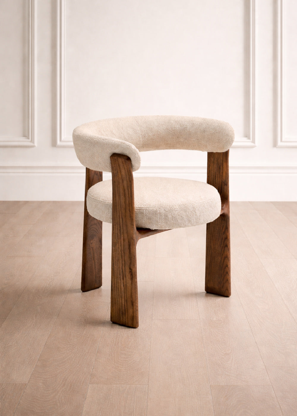 Modern dining chair with dark wood legs - www.oroa.com | Oroa.com