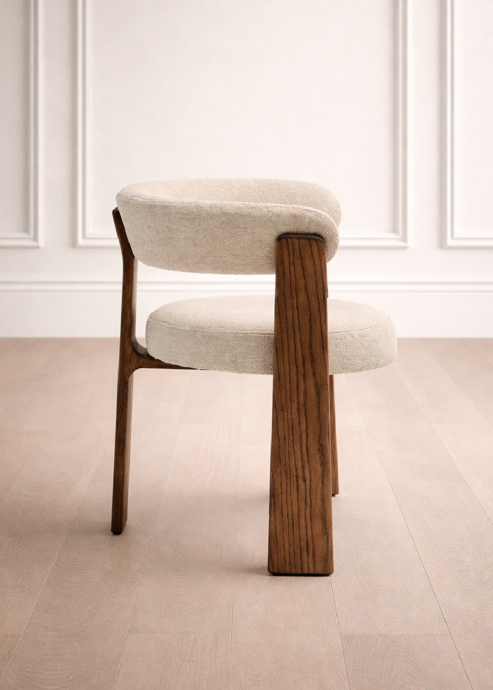 Modern dining chair with dark wood legs - www.oroa.com | Oroa.com
