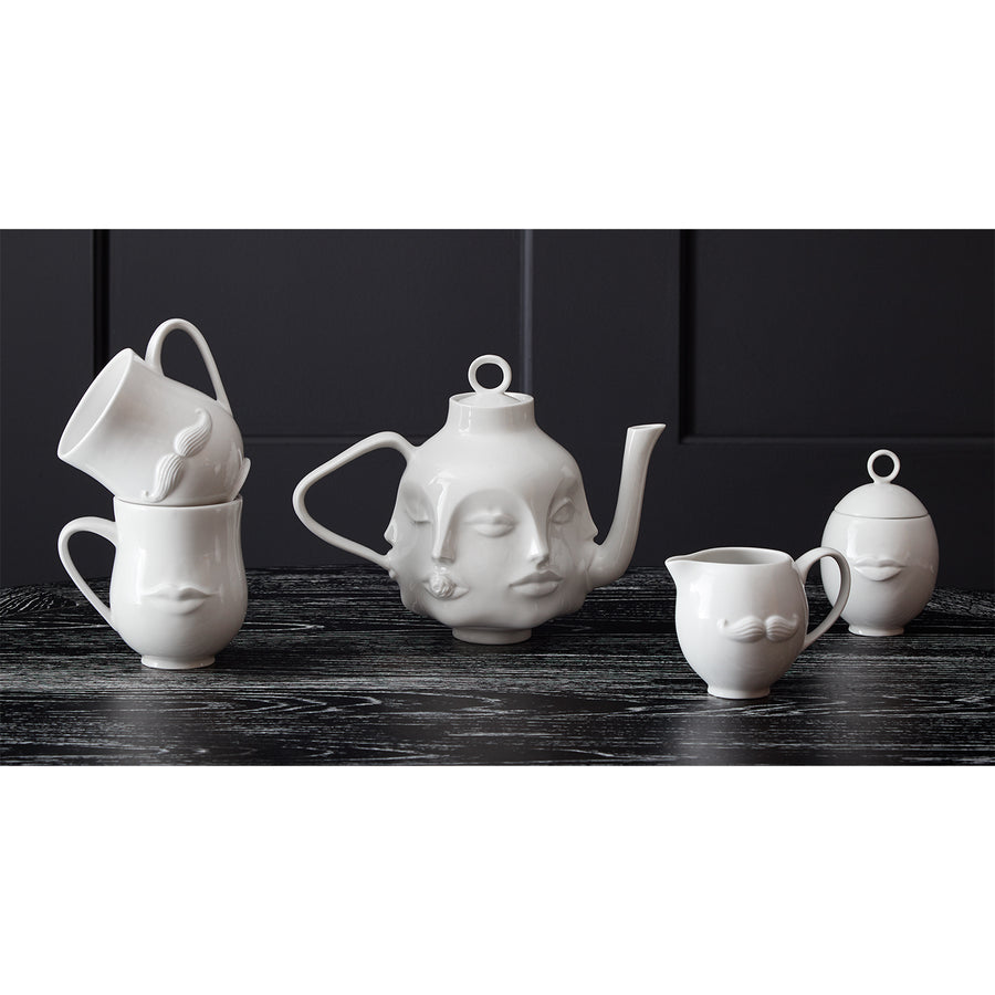 White Porcelain Face Teapot | Jonathan Adler Dora Maar