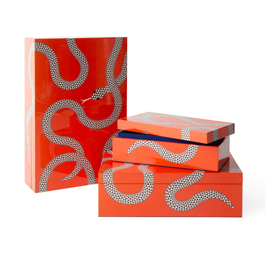 Serpent Print Lacquer Box S | Jonathan Adler Eden | Oroa.com