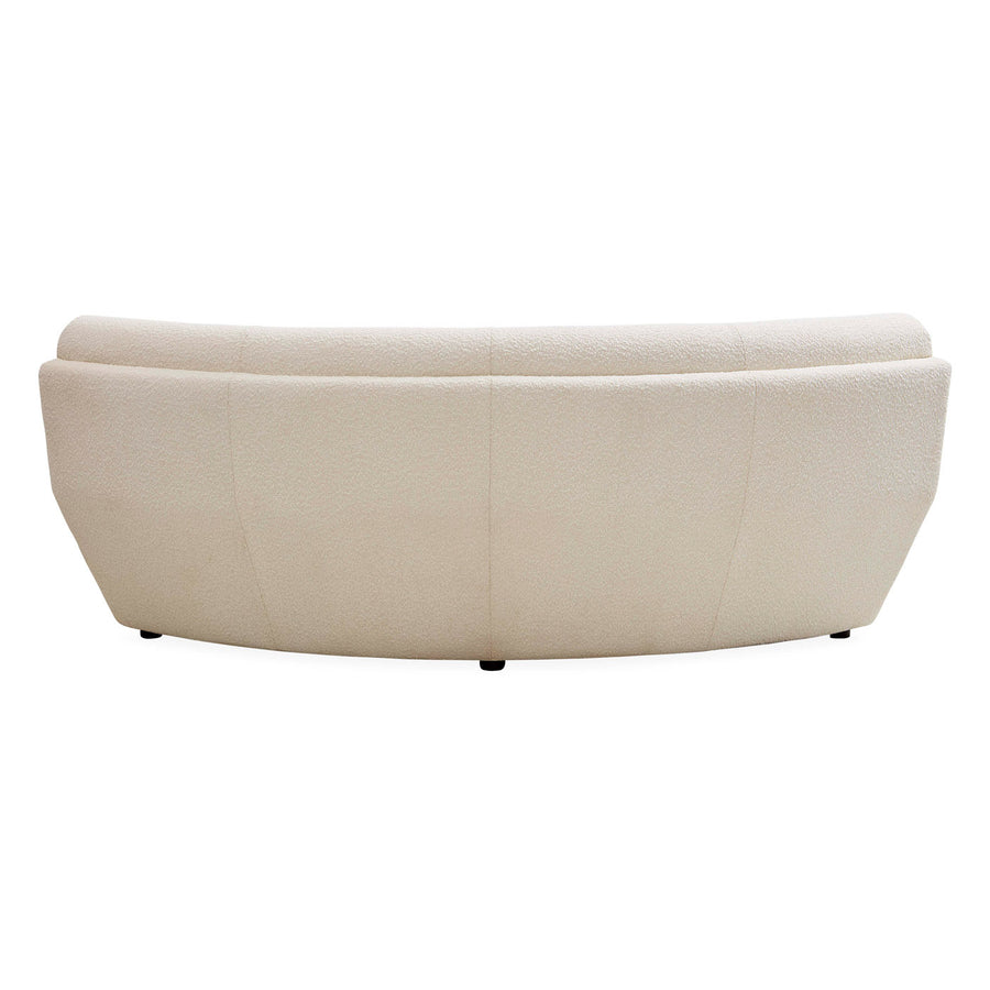 White Bouclé Channeled Corner Sofa | Jonathan Adler Futura | Oroa.com