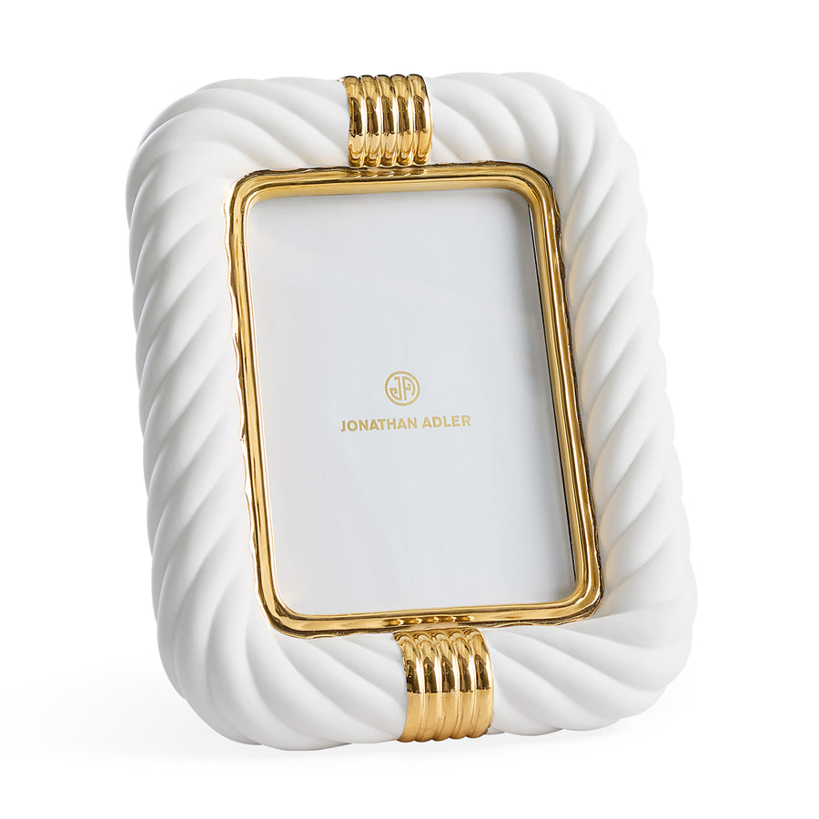 White Porcelain Photo Frame | Jonathan Adler Geneva | Oroa.com