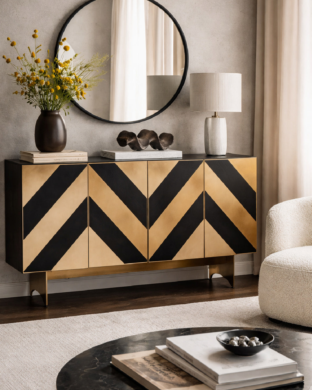 gold and black console - www.oroa.com