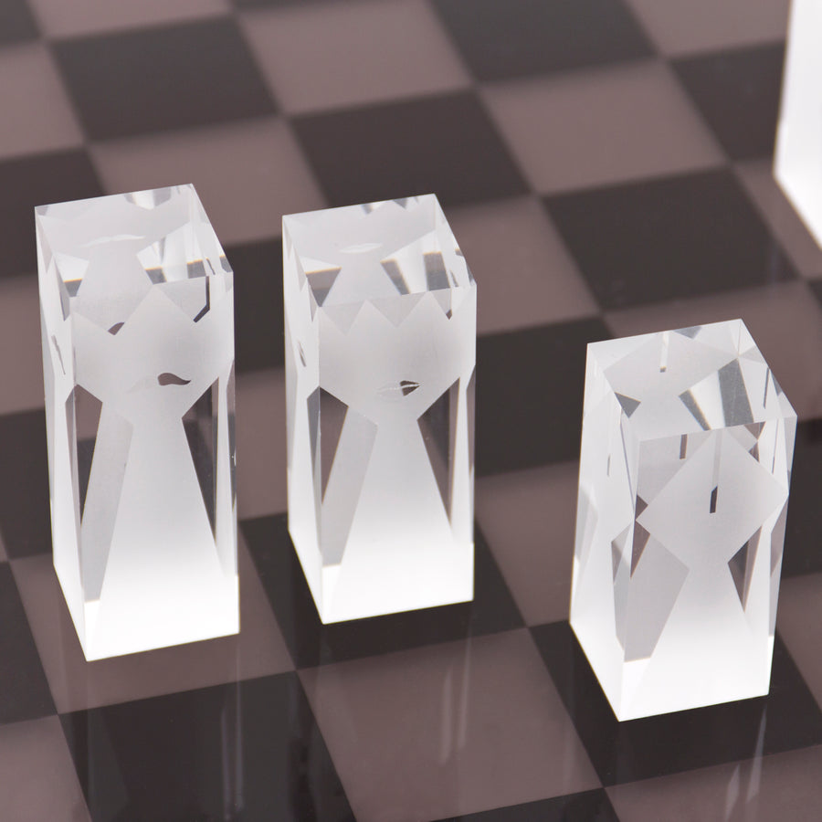 Smoked & Clear Acrylic Chess Set | Jonathan Adler | Oroa.com