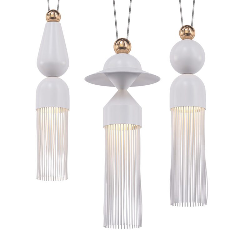 Geometrical Hanging Lamp Set (3) | Masiero Nappe C3 | Oroa.com