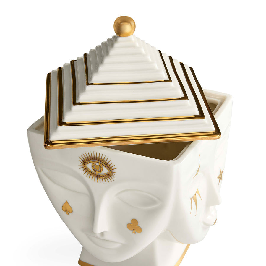 Porcelain Face Sculpture Ice Bucket | Jonathan Adler Masquerade | Oroa.com