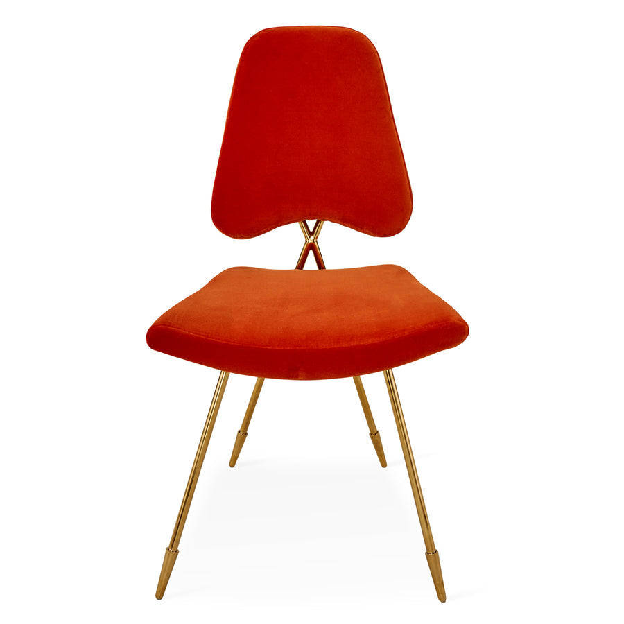 Crisscross Brass Frame Dining Chair | Oroa.com