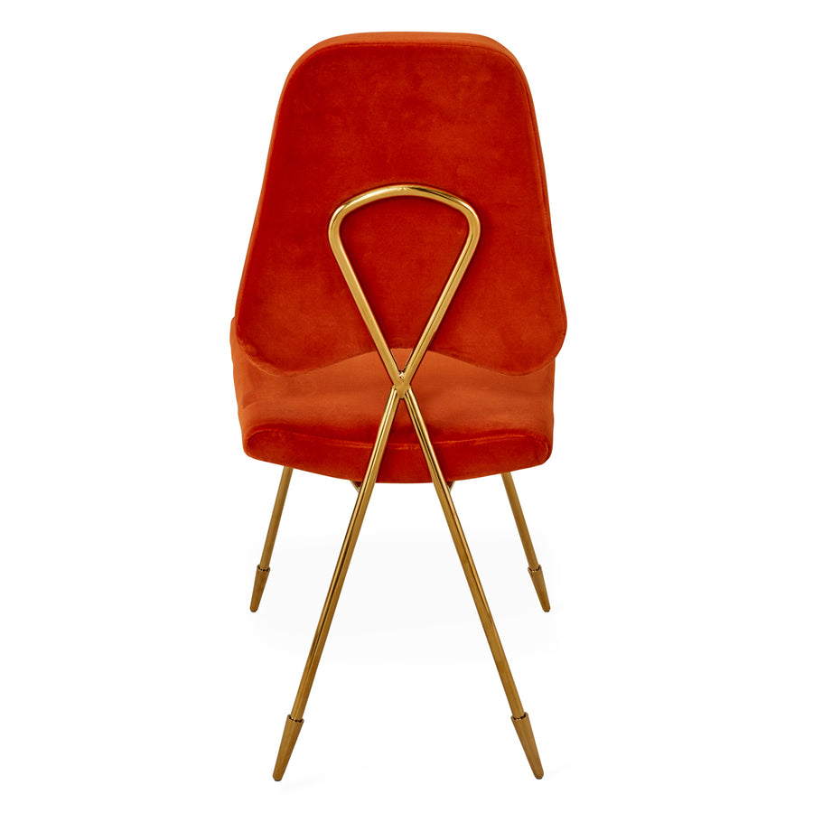 Crisscross Brass Frame Dining Chair | Oroa.com