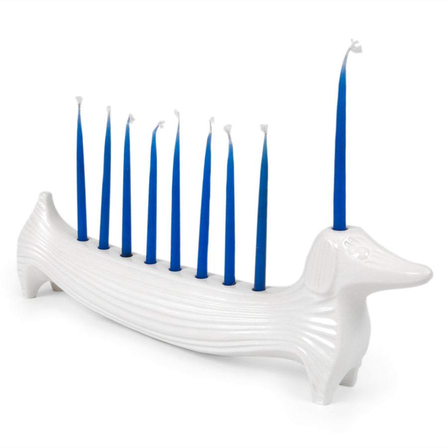 White Stoneware Dog Candle Holder | Jonathan Adler Dachschund | Oroa.com