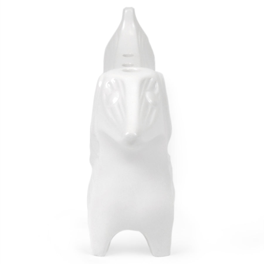 White Stoneware Dog Candle Holder | Jonathan Adler Dachschund | Oroa.com