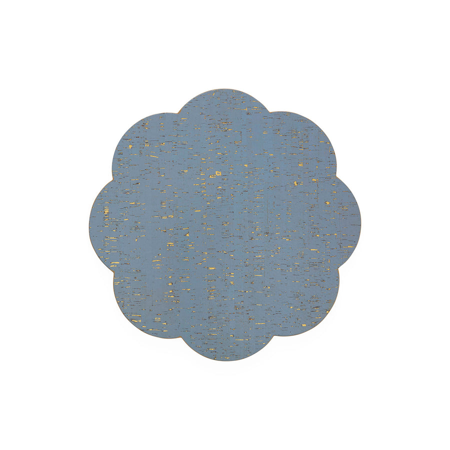 Gold-Flecked Blue Placemat Set (4) | Jonathan Adler Petal | Oroa.com