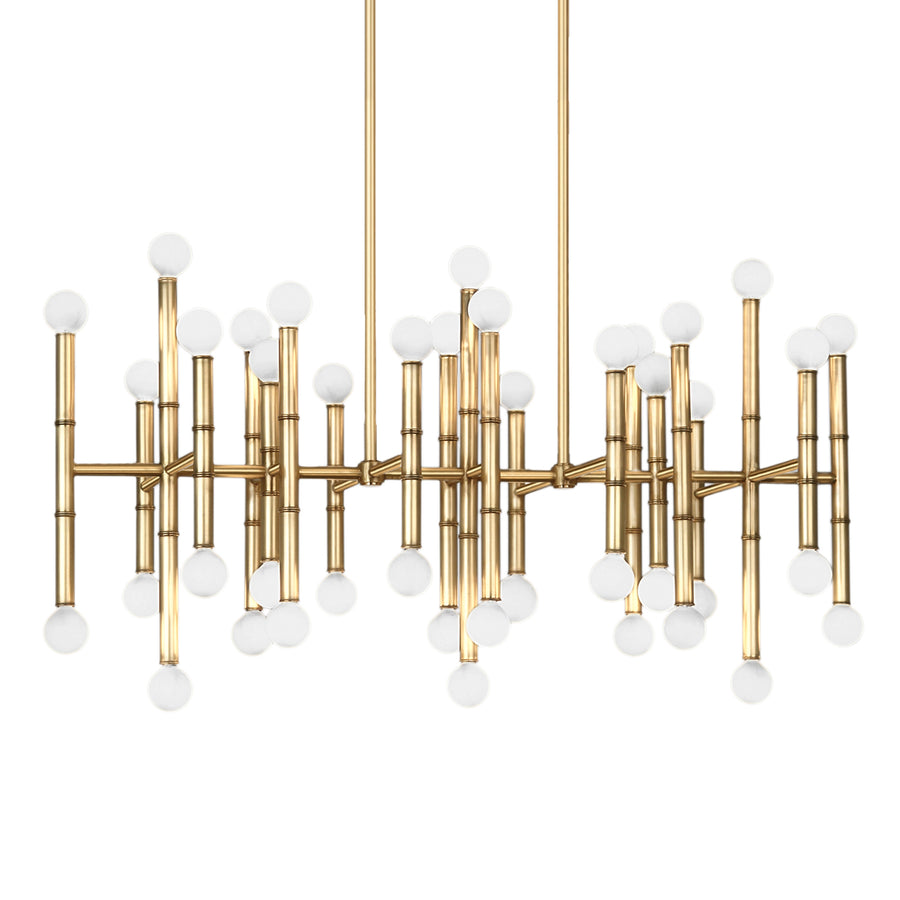 Metallic Bamboo Detail Chandelier | Jonathan Adler Meurice | Oroa.com