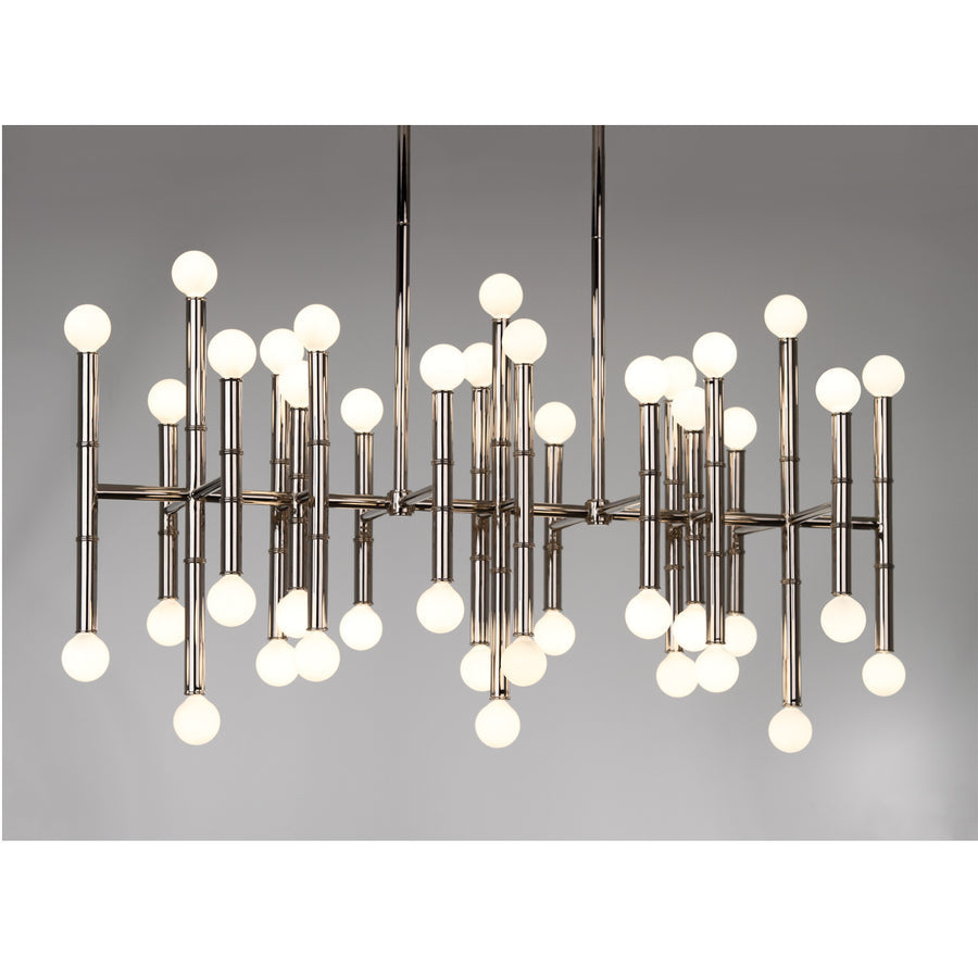 Metallic Bamboo Detail Chandelier | Jonathan Adler Meurice | Oroa.com