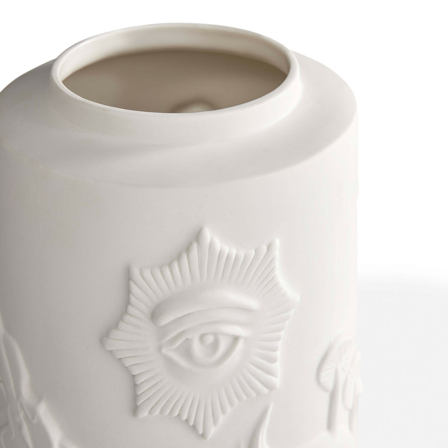 Carved Matte Porcelain Vase | Jonathan Adler Muse Dreamscape | Oroa.com